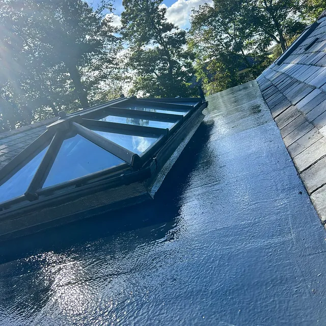 flat roof with lantern window