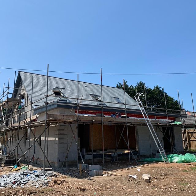 New roof being built Redruth